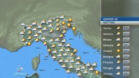 Meteo, le previsioni di giovedì 26 settembre