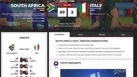 Mondiali di rugby: Italia travolta da Sudafrica, addio ai quarti