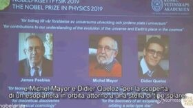 Nobel: premio Fisica a Peebles, Mayor e Queloz