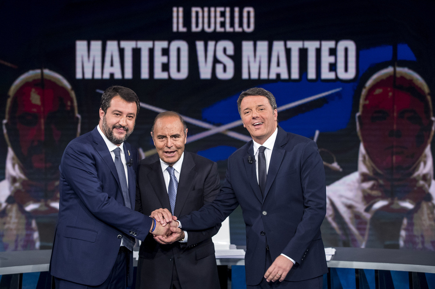 Renzi-Salvini da Vespa: dal Papeete a quota 100 il duello è al calor bianco