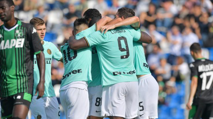 Torna la pazza Inter, vittoria 4-3 con brivido con il Sassuolo