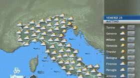 Il meteo di venerdì 25 ottobre, si attenuano le piogge