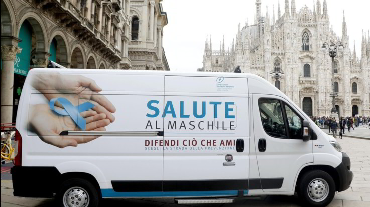Milano, tour per la prevenzione maschile di Fondazione Veronesi e Fiat Professional