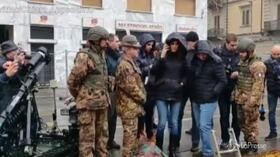 Disinnesco ordigno bellico a Torino, sopralluogo del sindaco Appendino