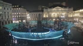Natale, con ‘Luci Buone a Milano’ Engie illumina piazza della Scala