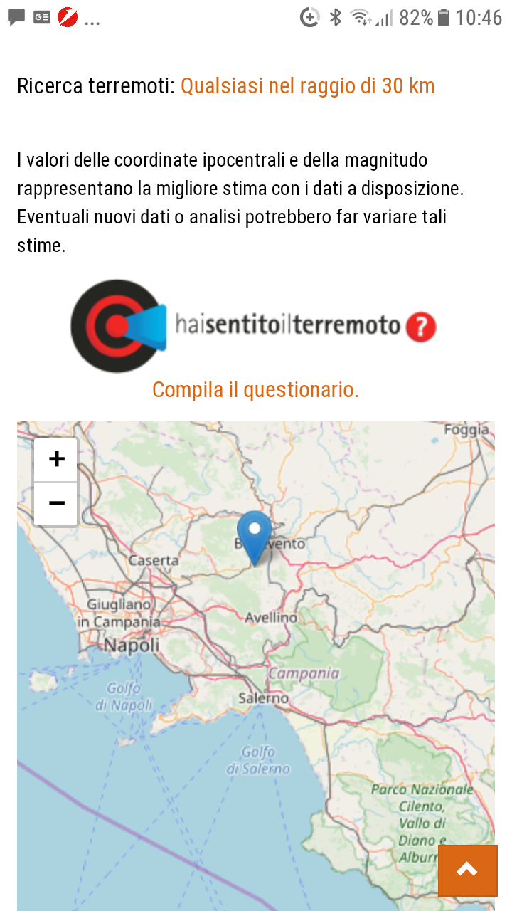 Benevento, scosse di terremoto: gente in strada