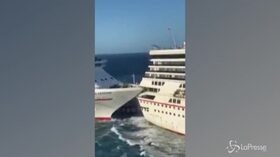 Messico: scontro tra due navi da crociera, le immagini sono spettacolari