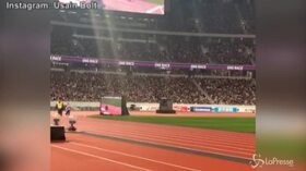 Tokyo, Usain Bolt inaugura lo stadio dei Giochi Olimpici del 2020
