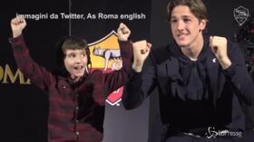 Zaniolo sorprende i giovani tifosi della Roma
