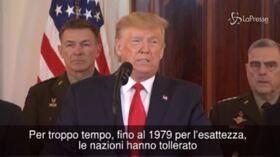 Trump, “Troppo a lungo tollerato il comportamento distruttivo dell’Iran”