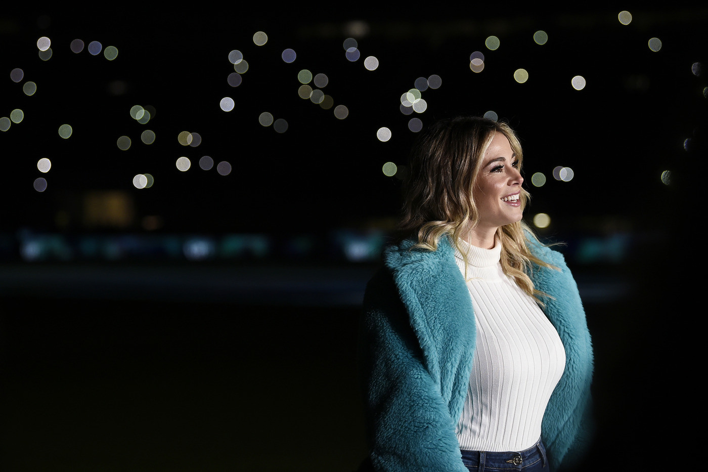 Diletta Leotta sul prato di San Siro per Inter-Atalanta