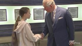 Davos, il principe Carlo incontra Greta Thunberg