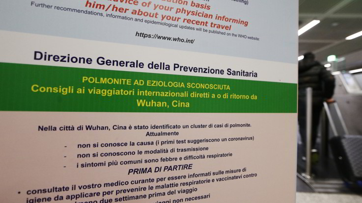 Virus cinese, task force ministero Salute. Caso sospetto a Bari