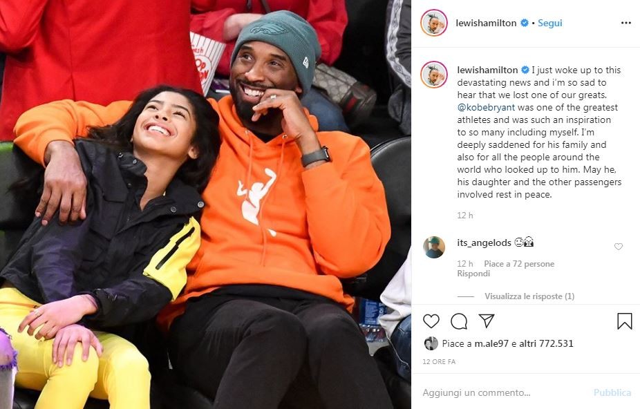 Kobe Bryant: le star dello sport lo ricordano sui social | FOTOGALLERY