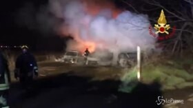 A1, fallito assalto a portavalori a Lodi: inferno di fuoco sull’autostrada