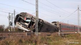Frecciarossa deragliato, i rilievi della polizia