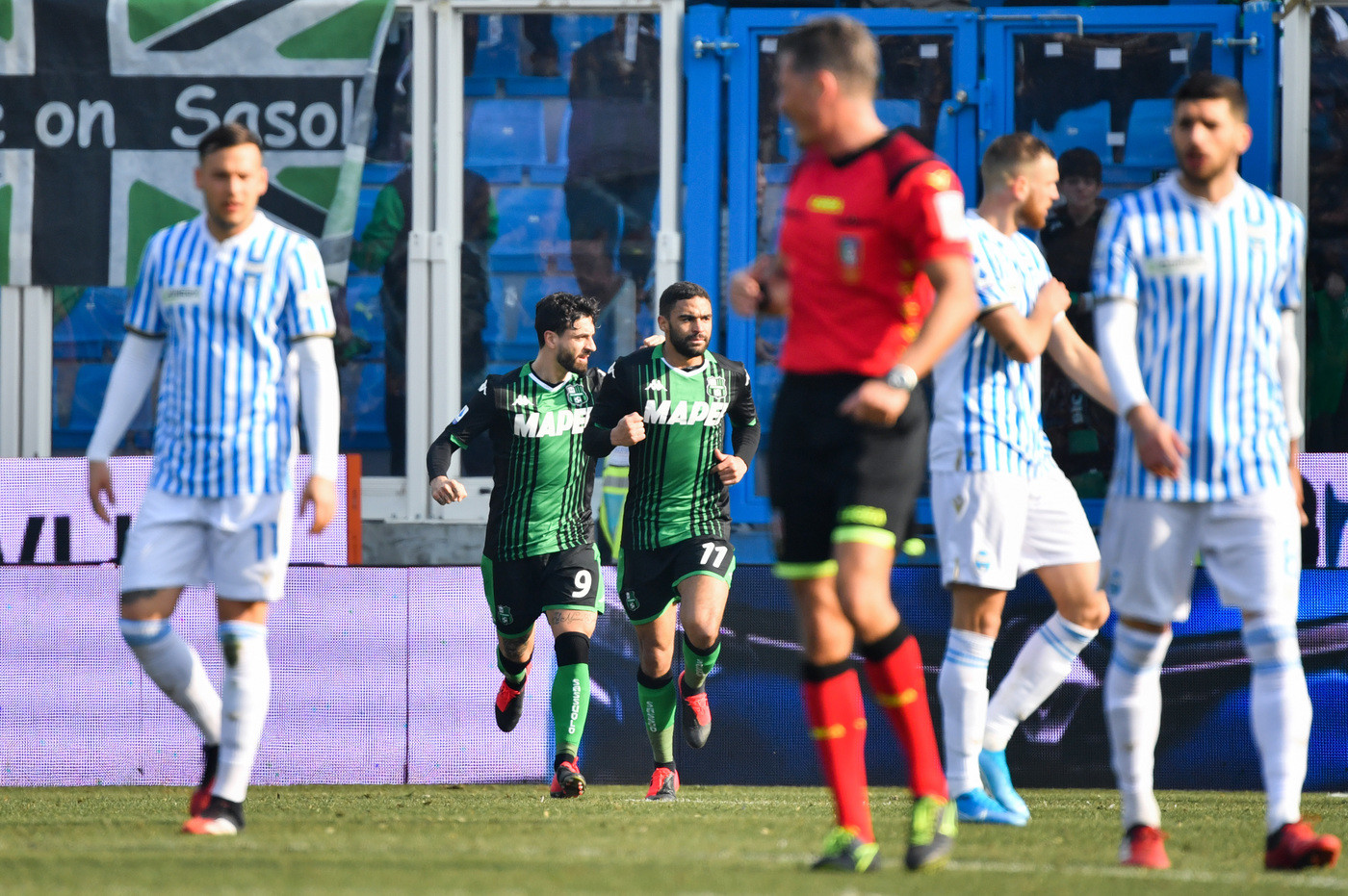Serie A, il Sassuolo vince 2-1 in rimonta a Ferrara con la Spal