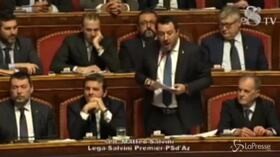 Gregoretti, Salvini in Senato: “Usciamo dall’aula, decida un giudice se sono un pericoloso criminale”
