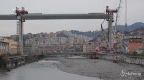 Il cantiere del Nuovo Ponte di Genova: sollevata grande campata centrale
