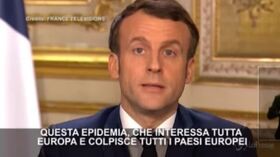 Coronavirus, Macron parla alla Francia: “Più grave crisi sanitaria da un secolo”