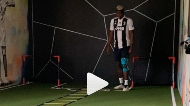 Coronavirus, Pogba si allena da casa con la maglia della Juve: omaggio a Matuidi positivo