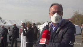 Coronavirus, Gallera a Cremona per inaugurazione ospedale da campo: “Un aiuto straordinario”