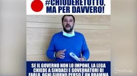 Coronavirus, Salvini video messaggio su Facebook: “Ora chiudere tutto, ma per davvero”