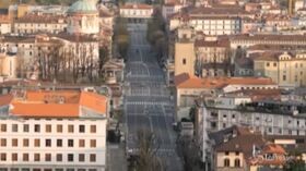 Coronavirus: Bergamo deserta, in giro solo i volontari: “Molte persone sono in difficoltà”