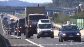 Coronavirus, l’arrivo a Bergamo dei militari russi