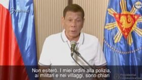 Coronavirus, Duterte ordina di sparare a chi viola la quarantena