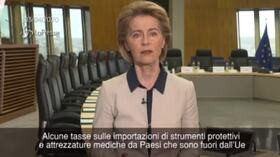 Coronavirus, annuncio della Von der Leyen: “Iva e dazi su dispositivi medici sospesi per quattro mesi”