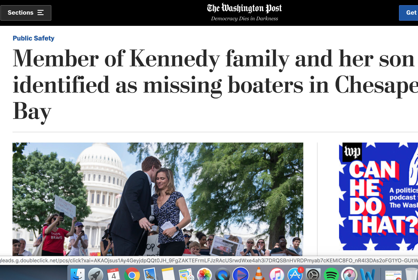 USA, scompare in mare una nipote di Bob Kennedy e il figlioletto di 8 anni