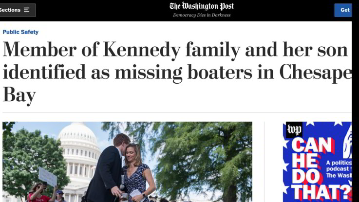 USA, scompare in mare una nipote di Bob Kennedy e il figlioletto di 8 anni