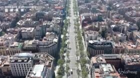 Coronavirus, drone su Barcellona: la vita si è fermata