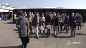 Coronavirus, Linate: Fontana accoglie i 73 medici della Protezione Civile