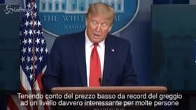 Petrolio, Trump: “Gli Usa aggiungono 75 milioni di barili alle loro riserve”