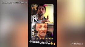 Novak Djokovic, sipiaretto social con Fiorello sulle note di “Terra promessa”