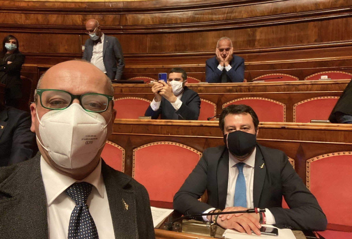 Coronavirus, Lega ‘occupa’ Senato. Salvini: Governo dia risposte concrete