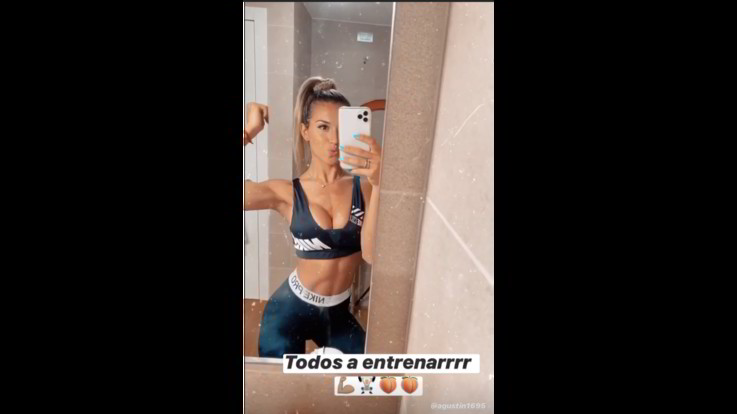 Tutti ad allenarsi con la sexy wag Agustina Gandolfo