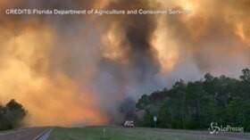 Usa, vasto incendio in Florida: cittadini evacuati nella Contea di Santa Rosa