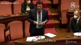 Coronavirus, Salvini interrotto in Senato: “Vada a ridere a Villa Borghese”