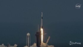 La Crew Dragon in volo verso la Iss