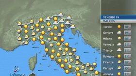 Le previsioni del tempo per venerdì 19 giugno