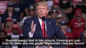 Usa, Trump: “Rallentare test per Covid-19”