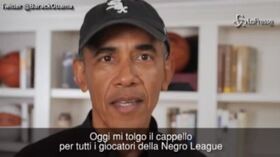 Omaggio di Obama ai grandi giocatori afroamericani di baseball