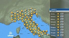 meteo, Lunedi’ 6 luglio