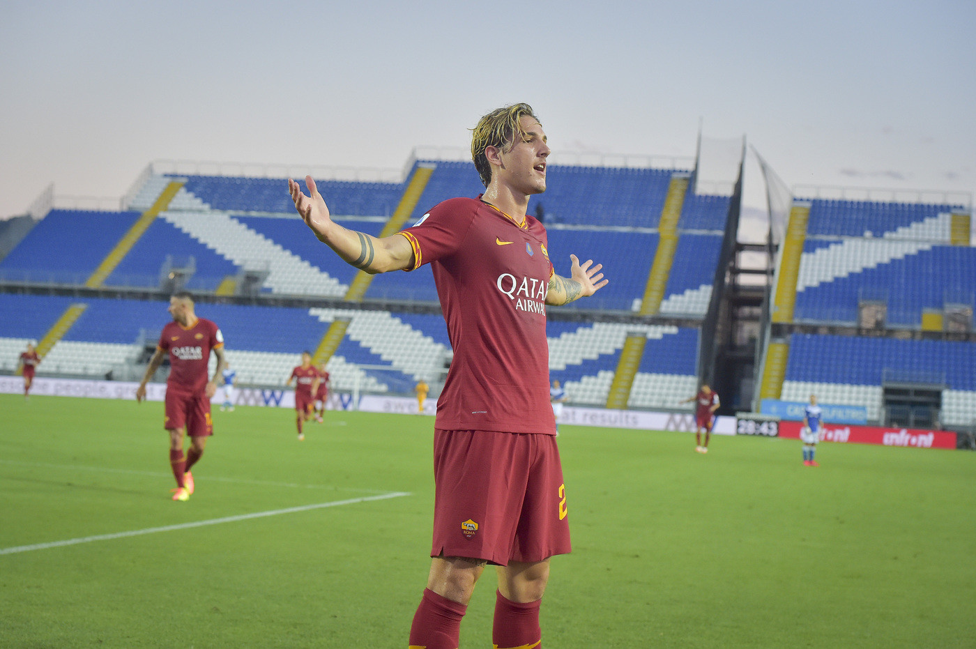 Roma corsara a Brescia 3-0: fa festa anche Zaniolo