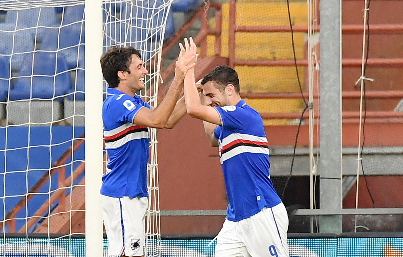 Samp tris al Cagliari vale la salvezza. Bologna frena Napoli
