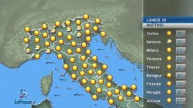 Il tempo per lunedì 20 luglio