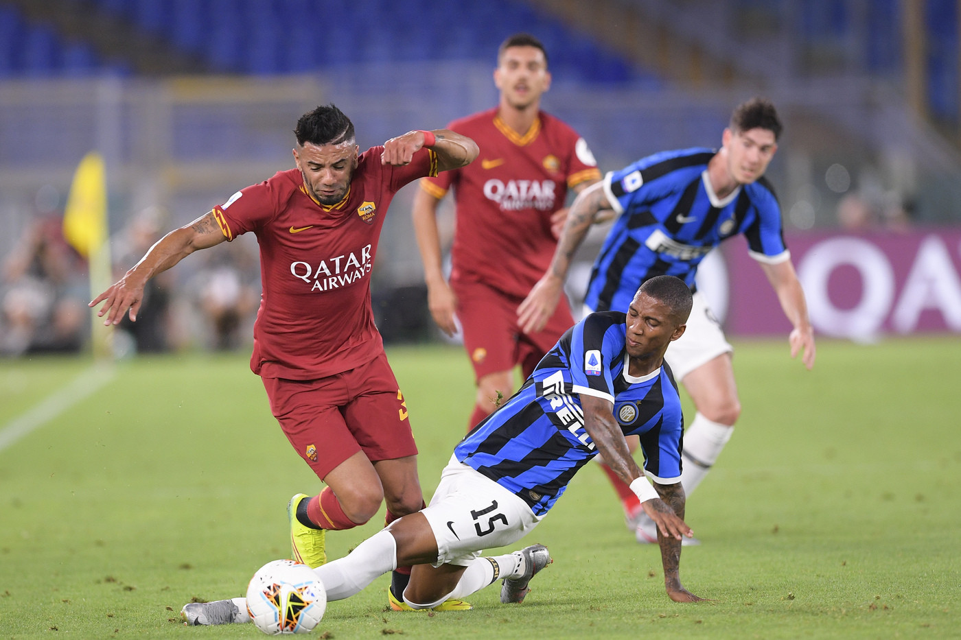 Serie A, Inter acciuffa Roma nel finale: 2-2 all’Olimpico, Juve a +5